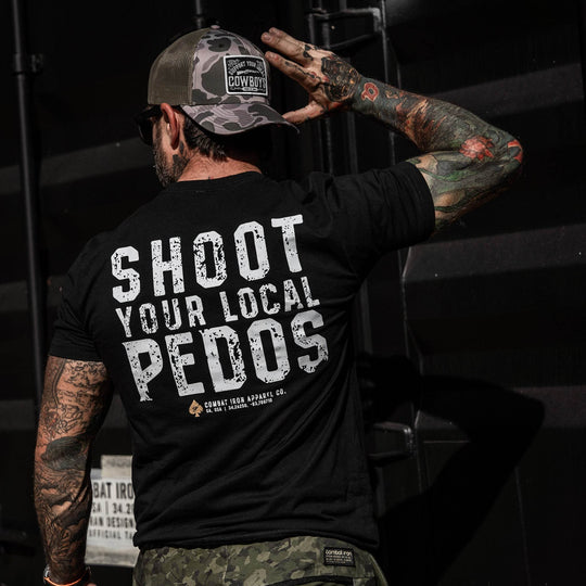 Shoot Your Local Pedos Men's T-Shirt - One Revolver Surfboards