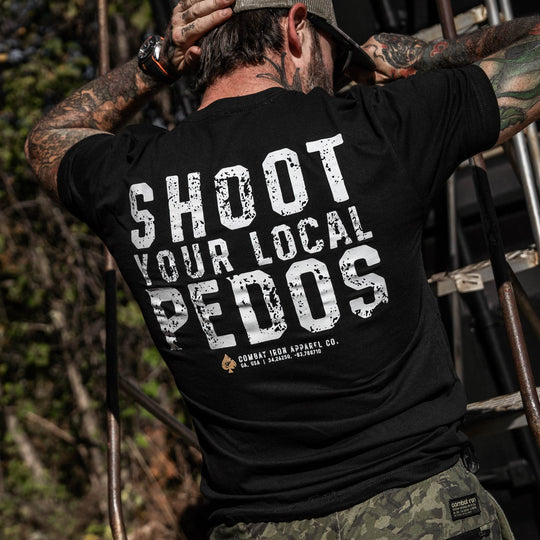 Shoot Your Local Pedos Men's T-Shirt - One Revolver Surfboards