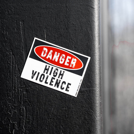 Danger High Violence Decal Sticker - One Revolver Surfboards