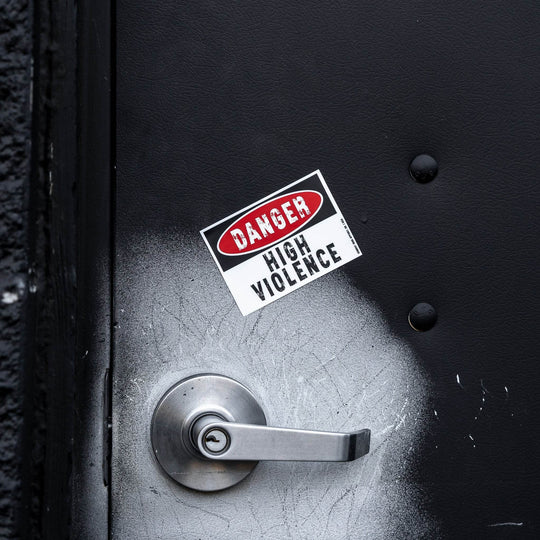 Danger High Violence Decal Sticker - One Revolver Surfboards