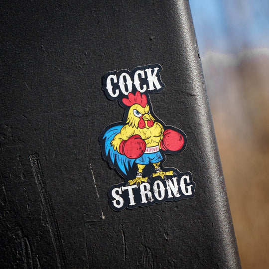 Cock Strong Boxing Chicken Decal Sticker - One Revolver Surfboards