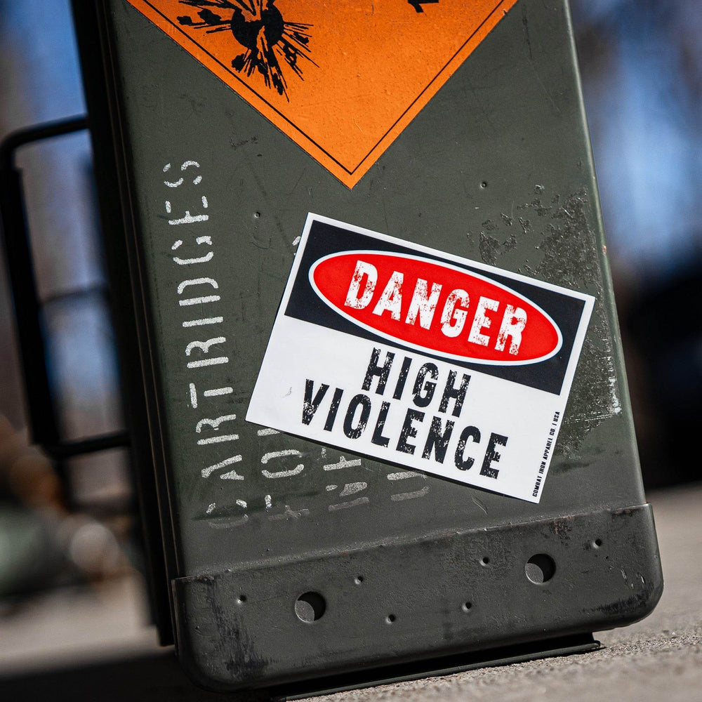 Danger High Violence Decal Sticker - One Revolver Surfboards