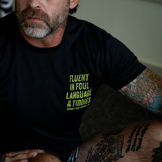 Fluent In Foul Language and Tiddies Men's T-Shirt - One Revolver Surfboards