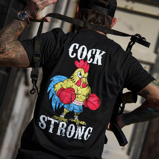 Boxing Chicken C*ck Strong Men's T-Shirt - One Revolver Surfboards