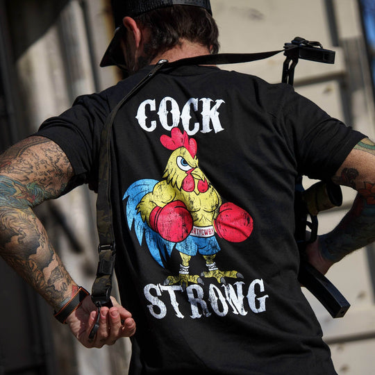 Boxing Chicken C*ck Strong Men's T-Shirt - One Revolver Surfboards