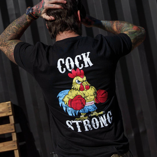 Boxing Chicken C*ck Strong Men's T-Shirt - One Revolver Surfboards
