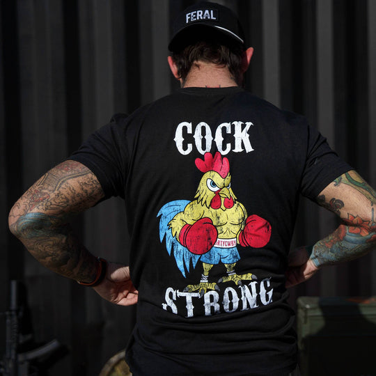 Boxing Chicken C*ck Strong Men's T-Shirt - One Revolver Surfboards
