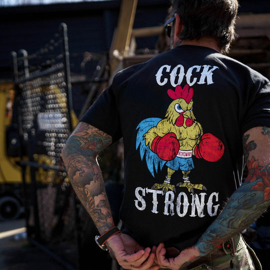 Boxing Chicken C*ck Strong Men's T-Shirt - One Revolver Surfboards
