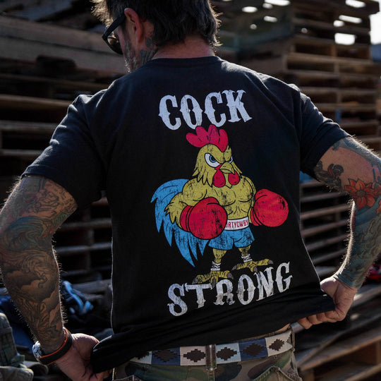 Boxing Chicken C*ck Strong Men's T-Shirt - One Revolver Surfboards