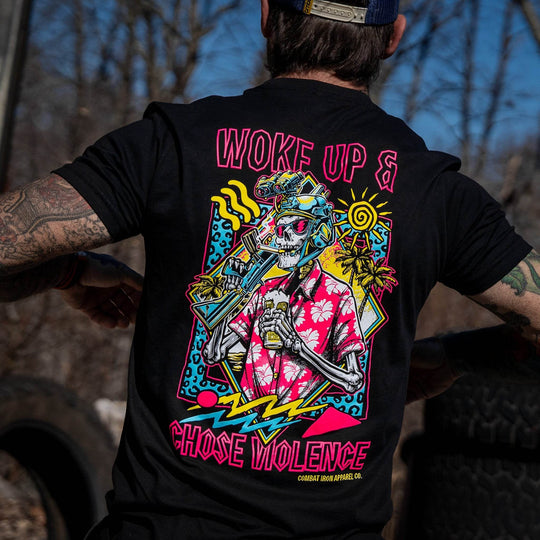 Woke Up & Chose Violence Men's T-Shirt - One Revolver Surfboards