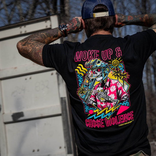Woke Up & Chose Violence Men's T-Shirt - One Revolver Surfboards