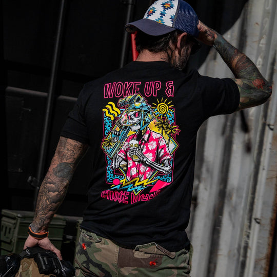 Woke Up & Chose Violence Men's T-Shirt - One Revolver Surfboards