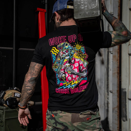 Woke Up & Chose Violence Men's T-Shirt - One Revolver Surfboards