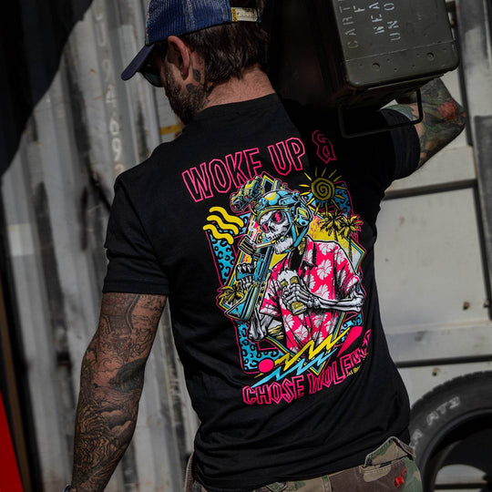Woke Up & Chose Violence Men's T-Shirt - One Revolver Surfboards