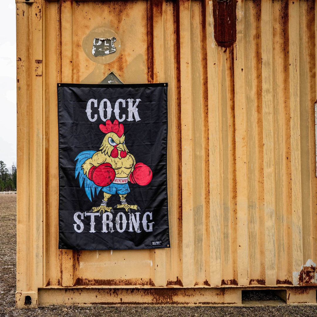 Cock Strong Boxing Chicken 3' X 5' Flag - One Revolver Surfboards
