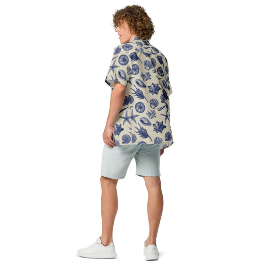 Men’s Vintage Beach Shell Hawaiian Shirt – Lightweight & Sustainable - One Revolver Surfboards