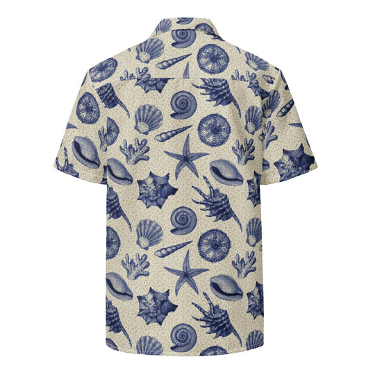 Men’s Vintage Beach Shell Hawaiian Shirt – Lightweight & Sustainable - One Revolver Surfboards