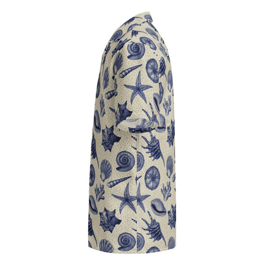 Men’s Vintage Beach Shell Hawaiian Shirt – Lightweight & Sustainable - One Revolver Surfboards