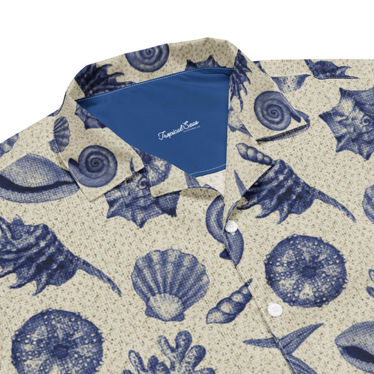 Men’s Vintage Beach Shell Hawaiian Shirt – Lightweight & Sustainable - One Revolver Surfboards