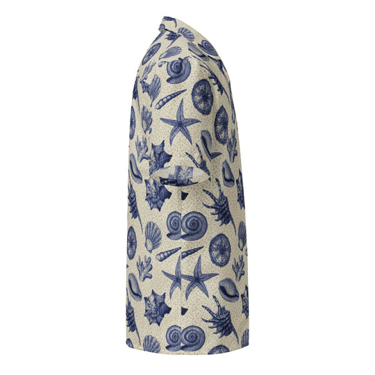 Men’s Vintage Beach Shell Hawaiian Shirt – Lightweight & Sustainable - One Revolver Surfboards