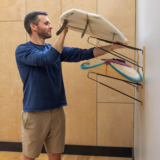 Avon Surfboard Wall Rack | 2 Levels - One Revolver Surfboards