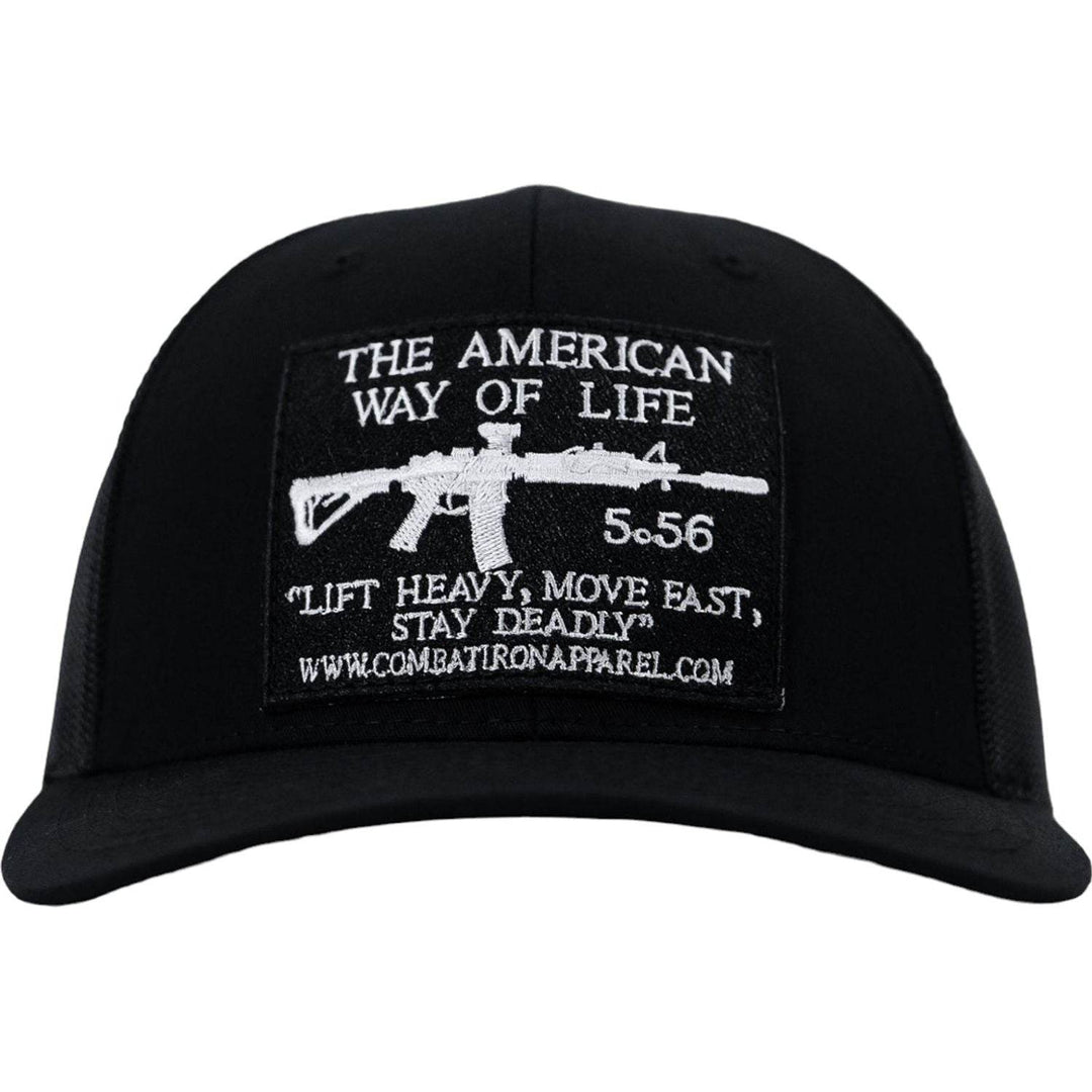 American Way Of Life 5.56 Black Patch Edition Mid-Profile Mesh Snapback - One Revolver Surfboards