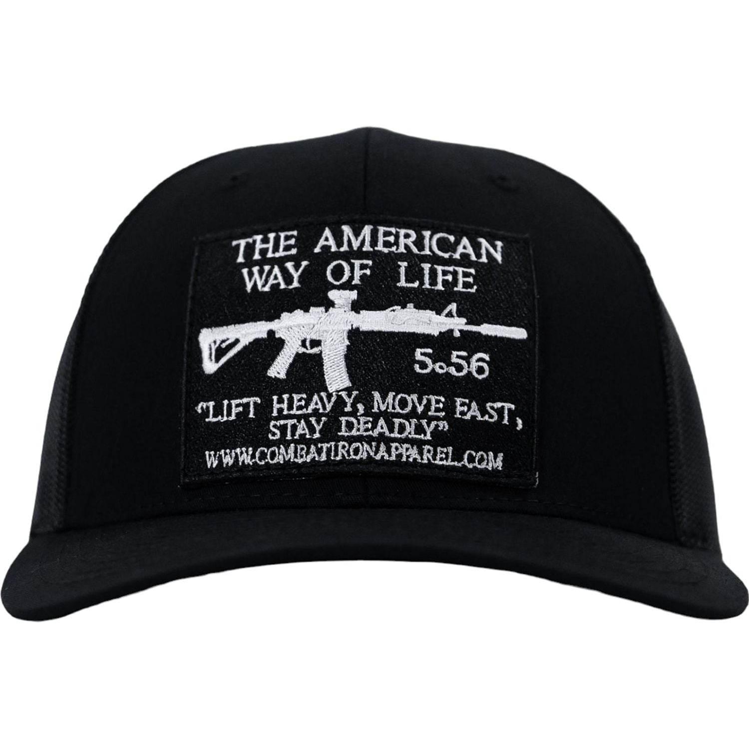 American Way Of Life 5.56 Black Patch Edition Mid-Profile Mesh Snapback - One Revolver Surfboards