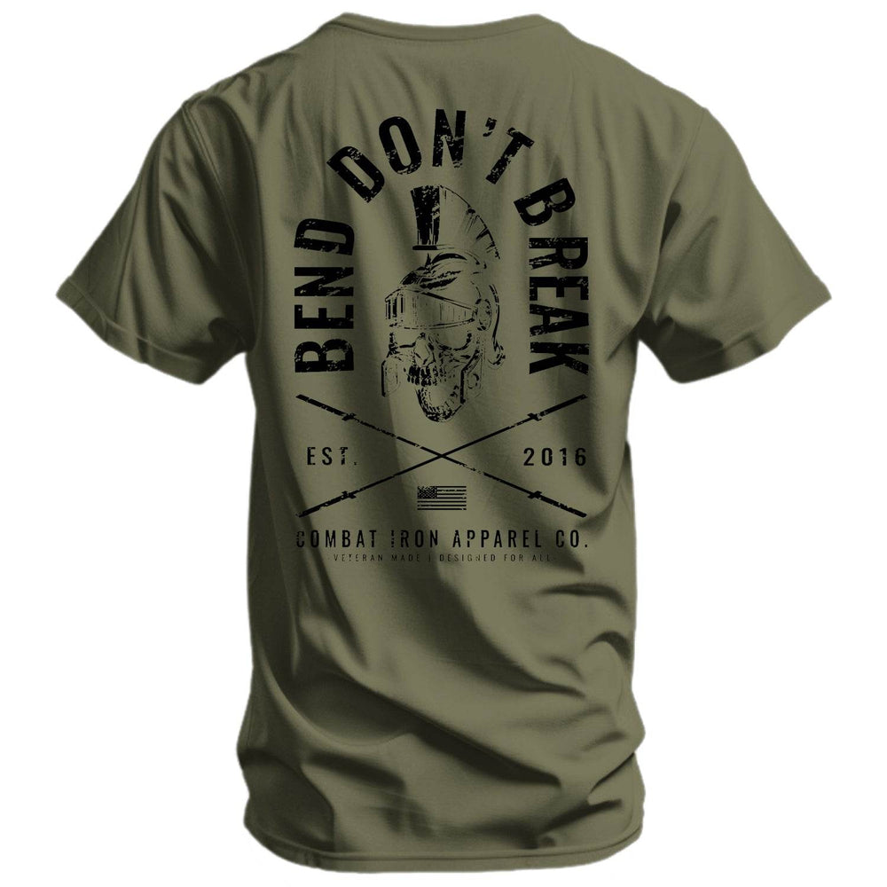 Bend Don't Break Barbell Skull Men's T-Shirt - One Revolver Surfboards
