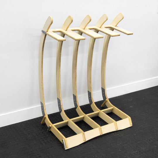 Big Sur Surfboard Storage Wood Stand | Holds 4 Surfboards - One Revolver Surfboards