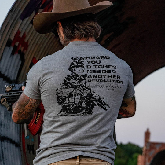 George Washington: Heard You B*tches Needed Another Revolution Men's T-Shirt - One Revolver Surfboards