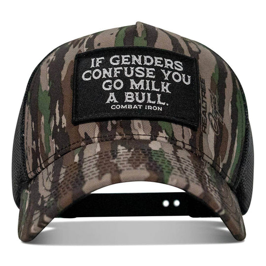 If Genders Confuse You, Go Milk A Bull Patch Snapback Hat - One Revolver Surfboards