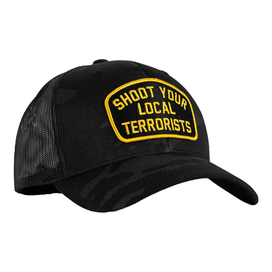 Shoot Your Local Terrorists Patch Snapback Hat - One Revolver Surfboards