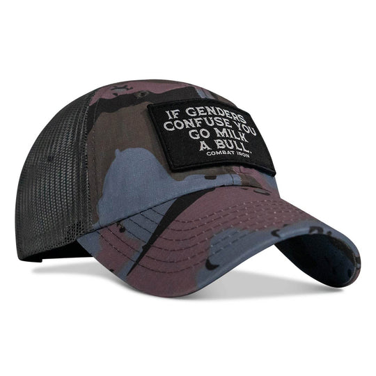 If Genders Confuse You Go Milk A Bull Patch Ripstop Hat - One Revolver Surfboards
