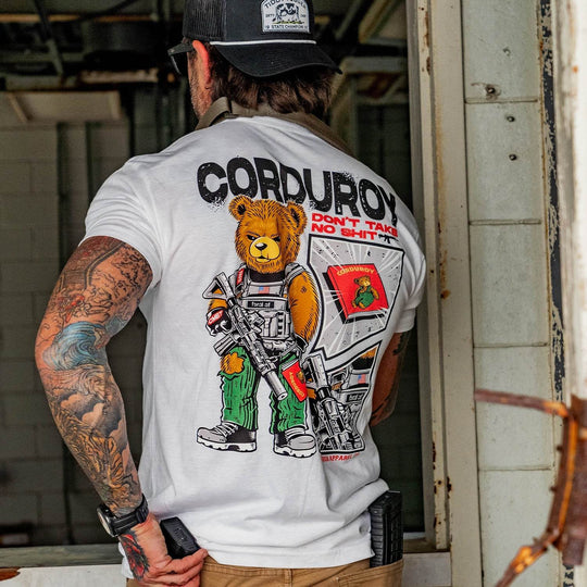 Corduroy The Bear - Don't Take No Sh*t Men's T-shirt - One Revolver Surfboards