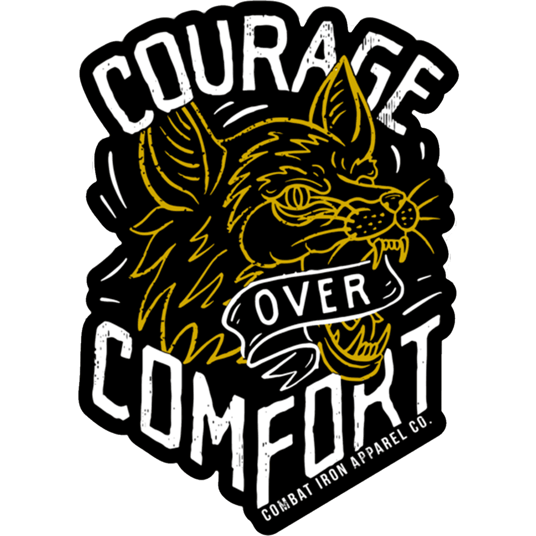 COURAGE OVER COMFORT DECAL - One Revolver Surfboards