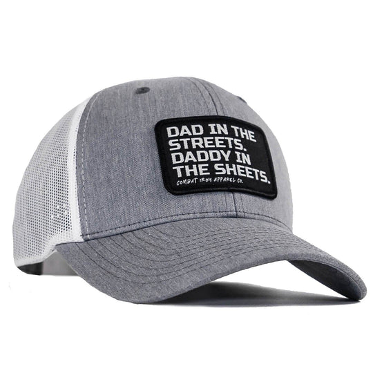 Dad In The Streets. Daddy In The Sheets. Black Patch Snapback Hat - One Revolver Surfboards