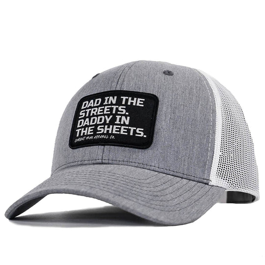 Dad In The Streets. Daddy In The Sheets. Black Patch Snapback Hat - One Revolver Surfboards