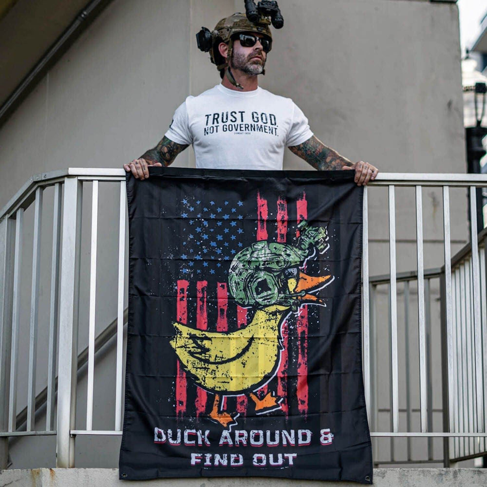 Duck Around & Find Out 3 X 4 Wall Flag - One Revolver Surfboards