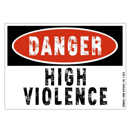 Danger High Violence Decal Sticker - One Revolver Surfboards