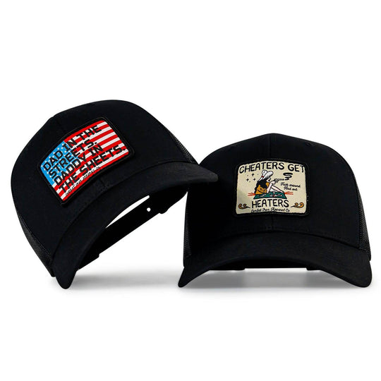 Dad In The Streets. Daddy In The Sheets. American Flag Patch Snapback Hat - One Revolver Surfboards