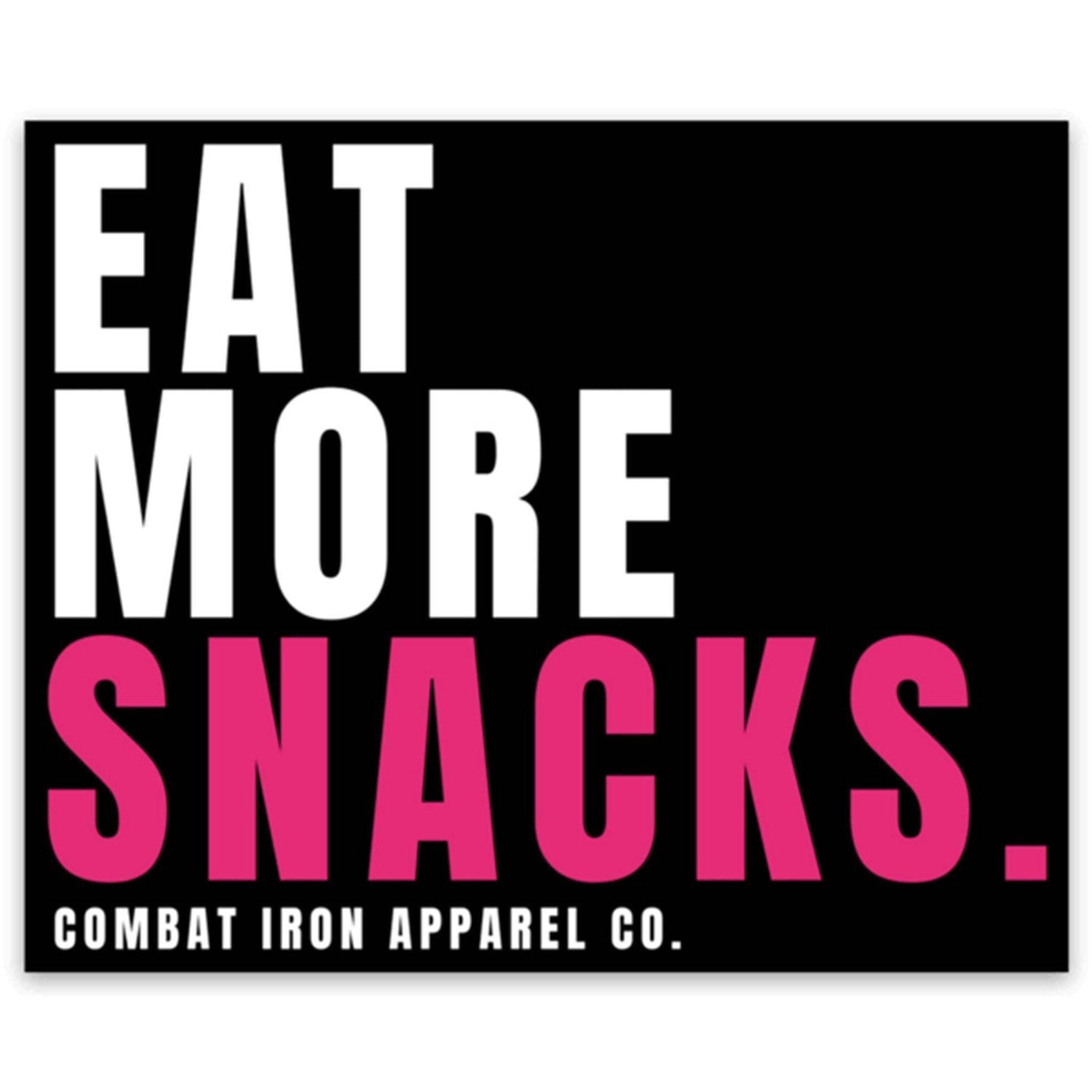 EAT MORE SNACKS STACKED SQUARE DECAL - One Revolver Surfboards