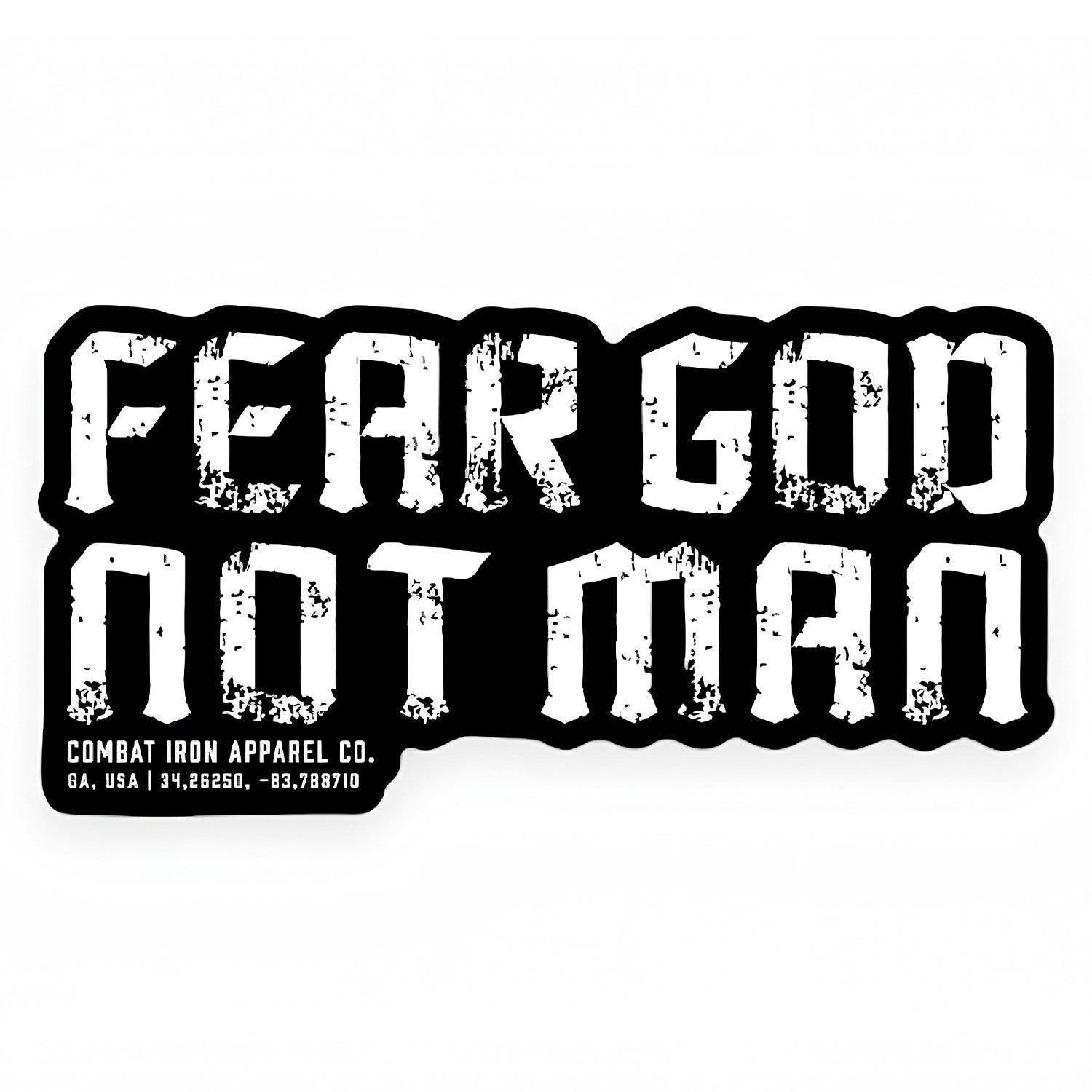Fear God. Not Man. Decal Sticker - One Revolver Surfboards
