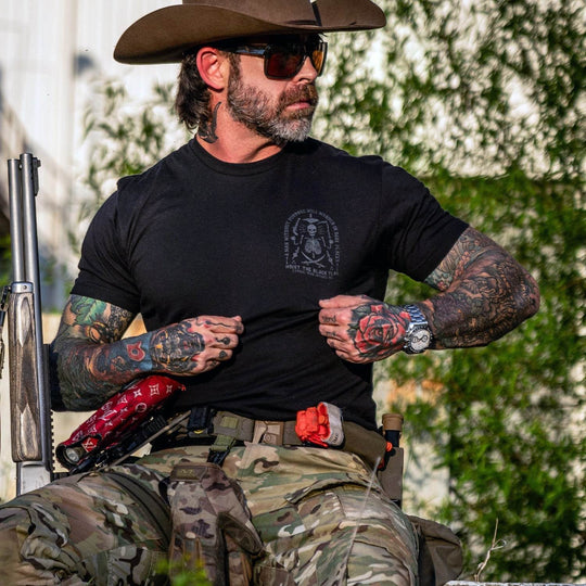 Hoist the Black Flag Skull & Bones Men's T-Shirt - One Revolver Surfboards