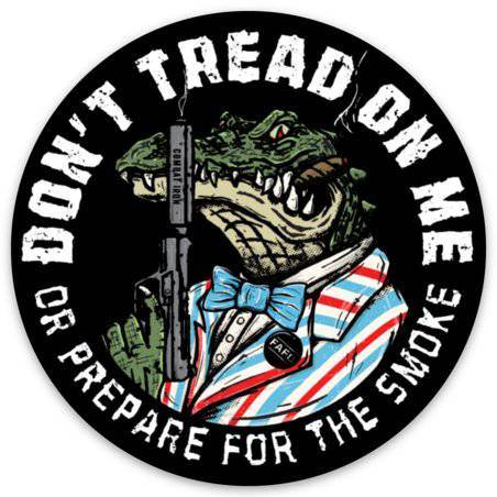 Don't Tread On Me FAFO Alligator Decal - One Revolver Surfboards