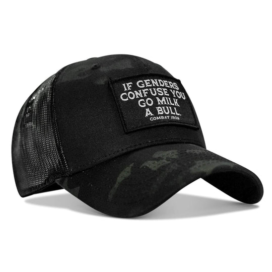 If Genders Confuse You, Go Milk A Bull Patch Snapback Hat - One Revolver Surfboards