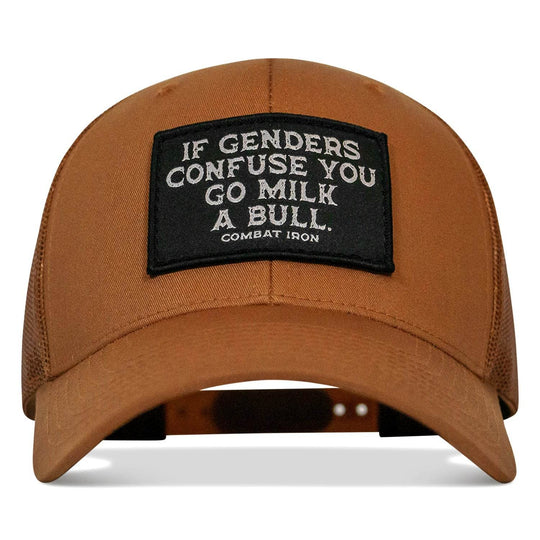 If Genders Confuse You, Go Milk A Bull Patch Snapback Hat - One Revolver Surfboards