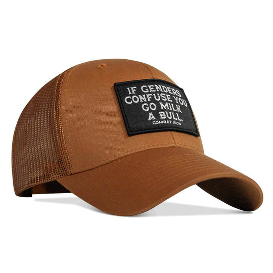 If Genders Confuse You, Go Milk A Bull Patch Snapback Hat - One Revolver Surfboards