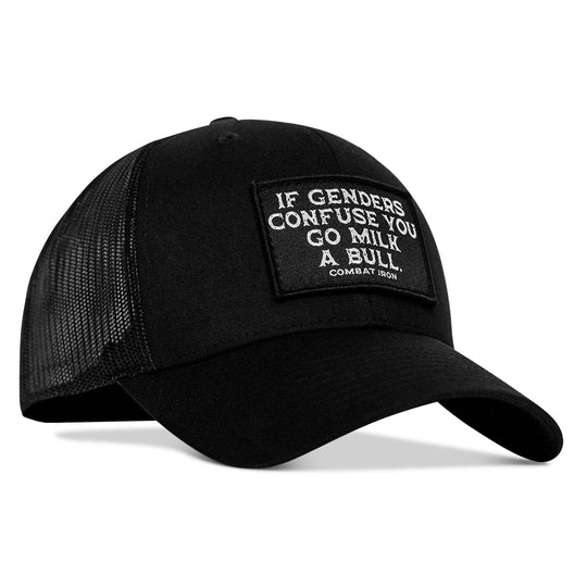 If Genders Confuse You, Go Milk A Bull Patch Snapback Hat - One Revolver Surfboards