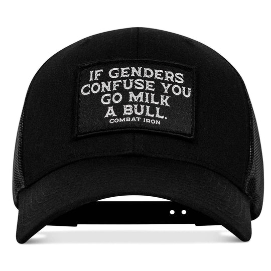 If Genders Confuse You, Go Milk A Bull Patch Snapback Hat - One Revolver Surfboards