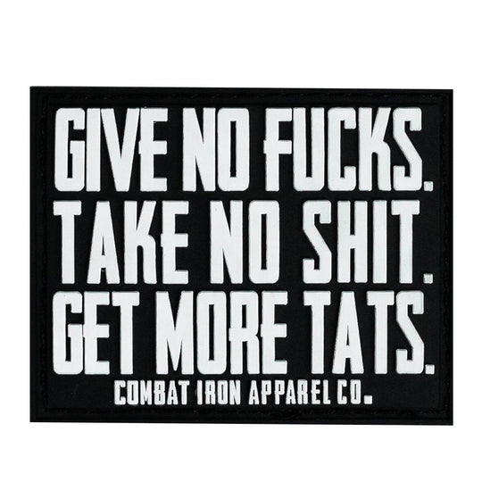 Give No Fucks. Take No Shit. Get More Tats. PVC Patch - One Revolver Surfboards